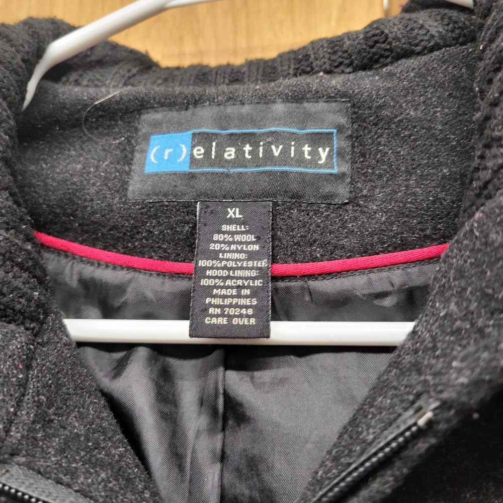 Relativity Black Wool Blend Jacket - image 1